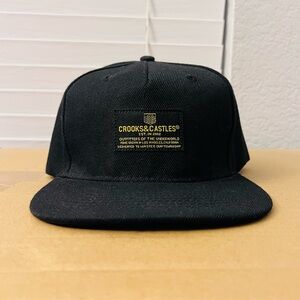 Crooks & Castles Black Timeless Woven SnapBack Outfitters of The Underworld💎